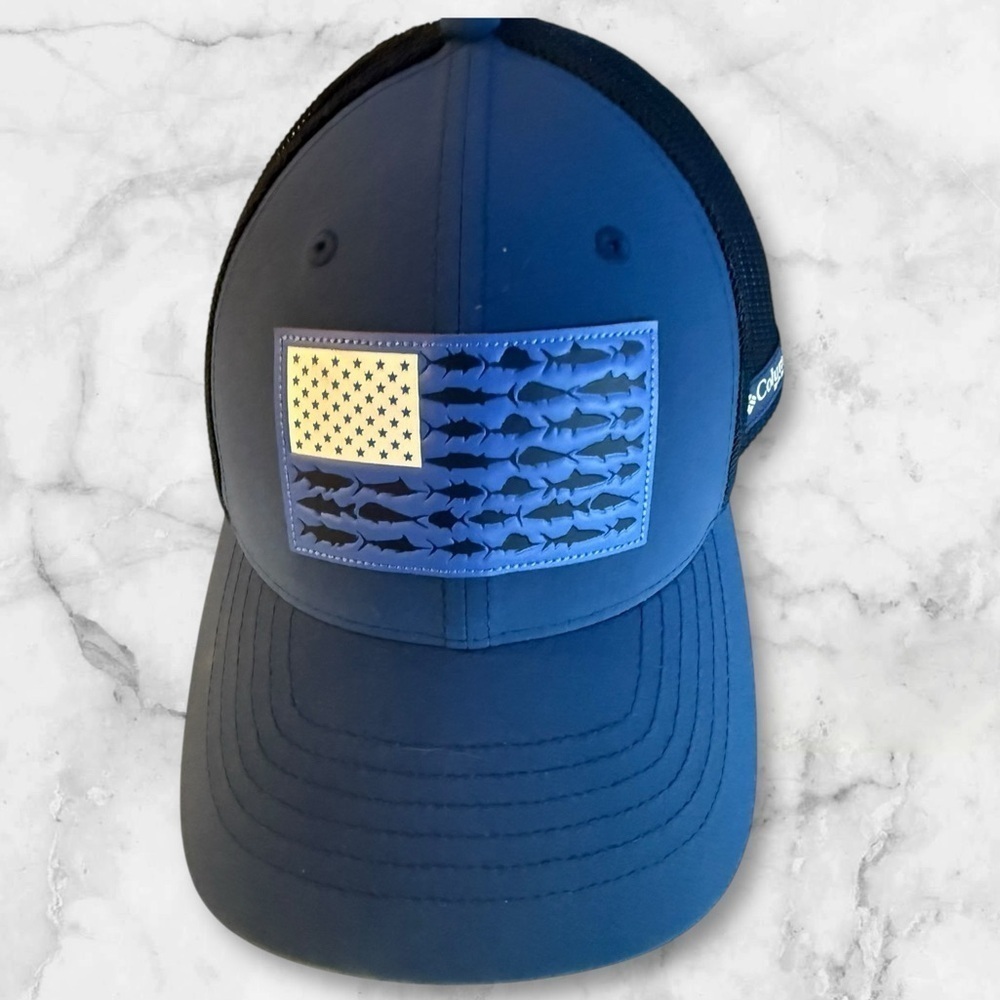 Columbia PFG mesh snapback fish flag ball cap